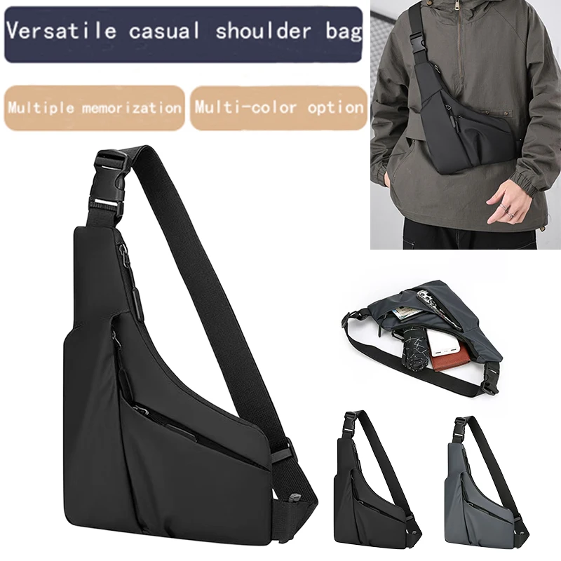 중성 스타일 크로스백, 숄더백, 가벼운 싱글 숄더백, 캐주얼 다기능 스포츠 크로스백
