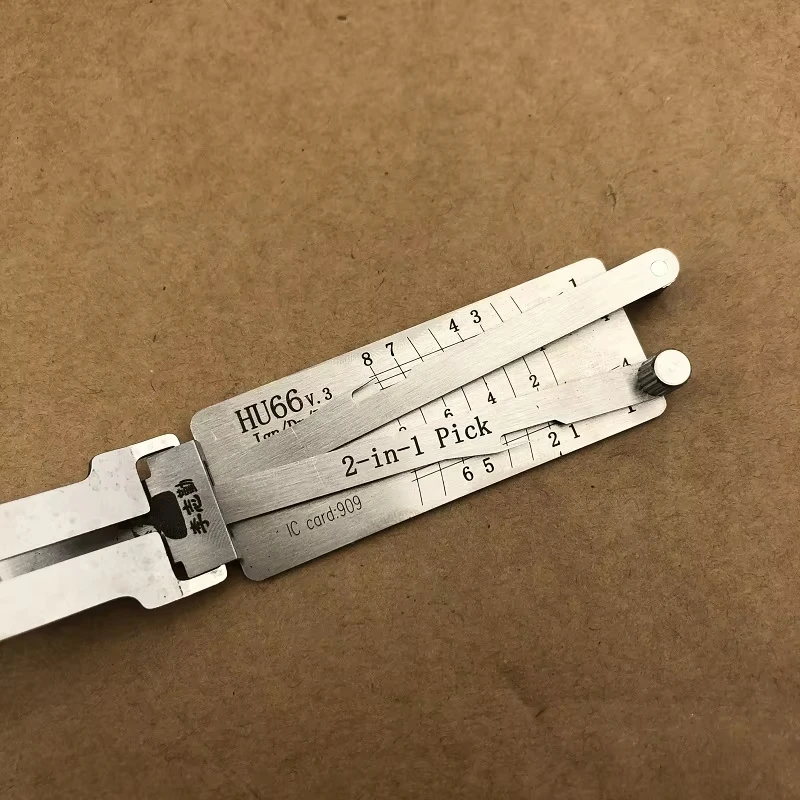 Lishi 2-in-1 HU66 V.3 Decoder Autotür-Öffnungswerkzeug für VW Audi Porsche Schlüsseldienste Professionelles Kfz-Einstiegswerkzeug – Detail 6
