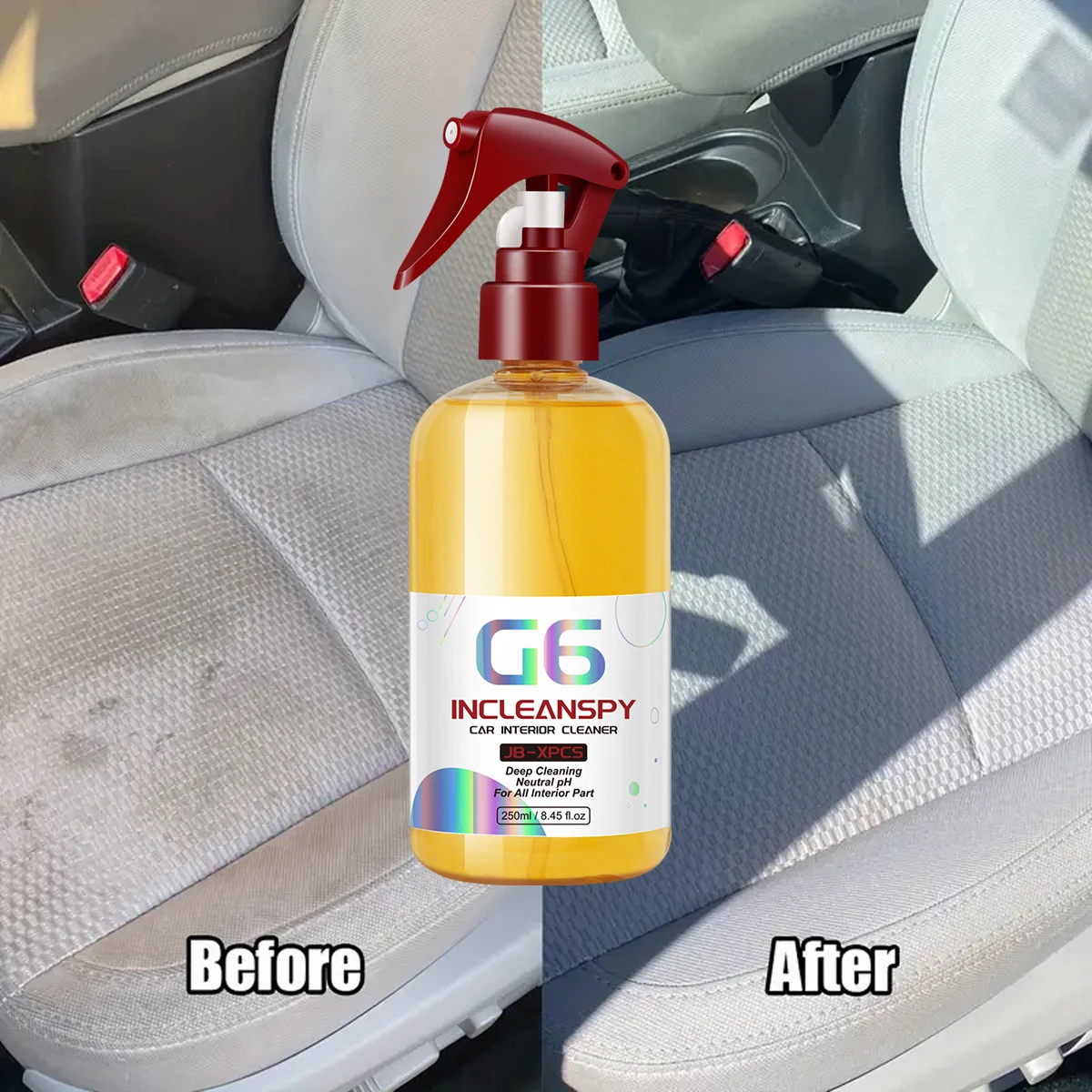 250ML Car Interior Leather Plastic Clean Spray Multi-purpose Neutral pH Strong Decontamination Refurbishment Seat Clean G6