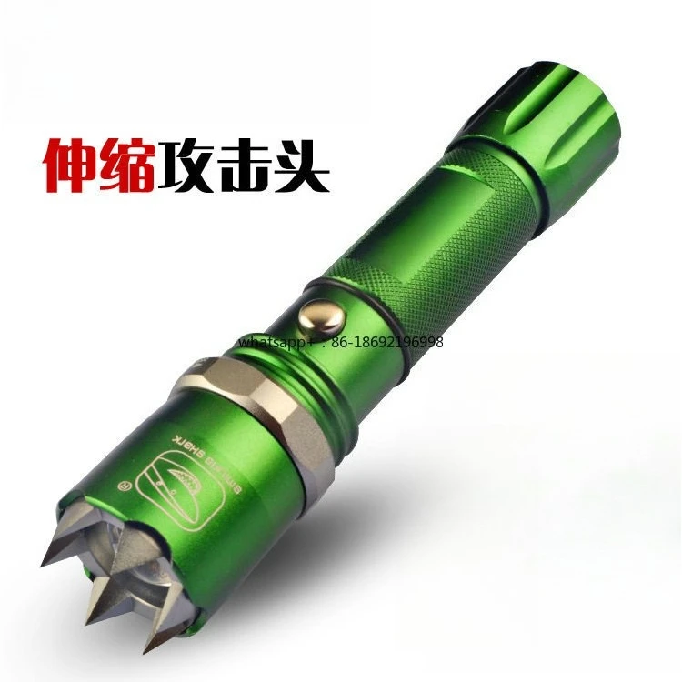 Smile Shark A90 Self-defense Flashlight Super Bright Long-range LED Light Patrol Lighting with Retractable and Adjustable Focus