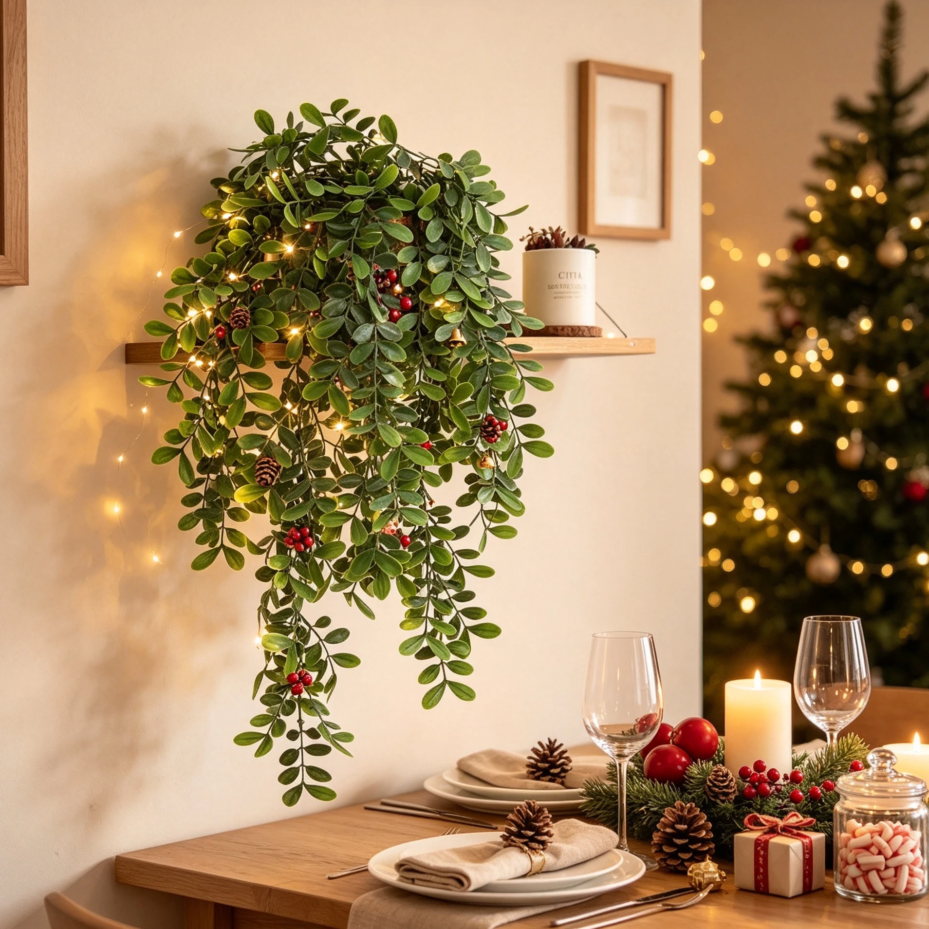2/4 Stück künstliche Pflanze, Kunststoff-Eukalyptusblätter, Weihnachtsbaum, Hochzeit, Außenbereich, Hof, Festival, Zuhause, Zimmer, Garten, DIY-Geschenke, Dekoration