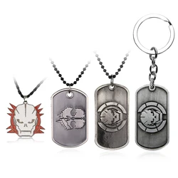 Hot Game Call Of Duty Military Ghosts Dog Tag Charm Army Nameplate Pendant Necklace Metal Keychain Llavero Fans Gift
