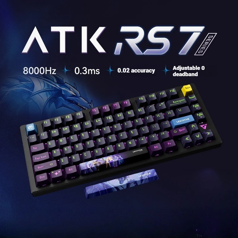 Atk Rs7 Wired Mechanical Keyboard 75 Keys Aluminum Gaming Keyboard Magnetic Switch 8000hz Rgb Light Low Latency Game Accessories