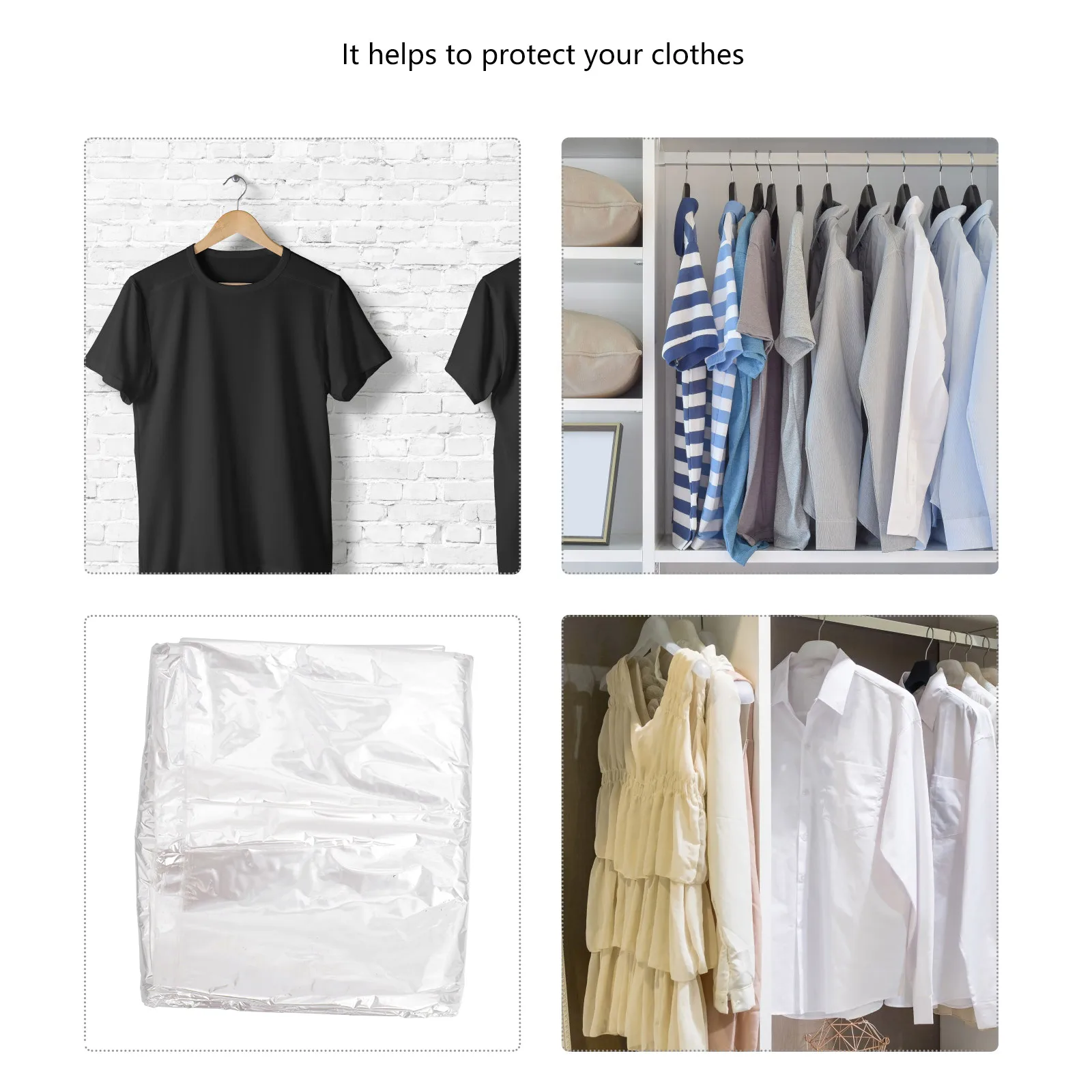 

30pcs Cover Transparent Dustproof Garment Bag Suit Jacket Travel Suit Cover Storage Wardrobe Protective Covers