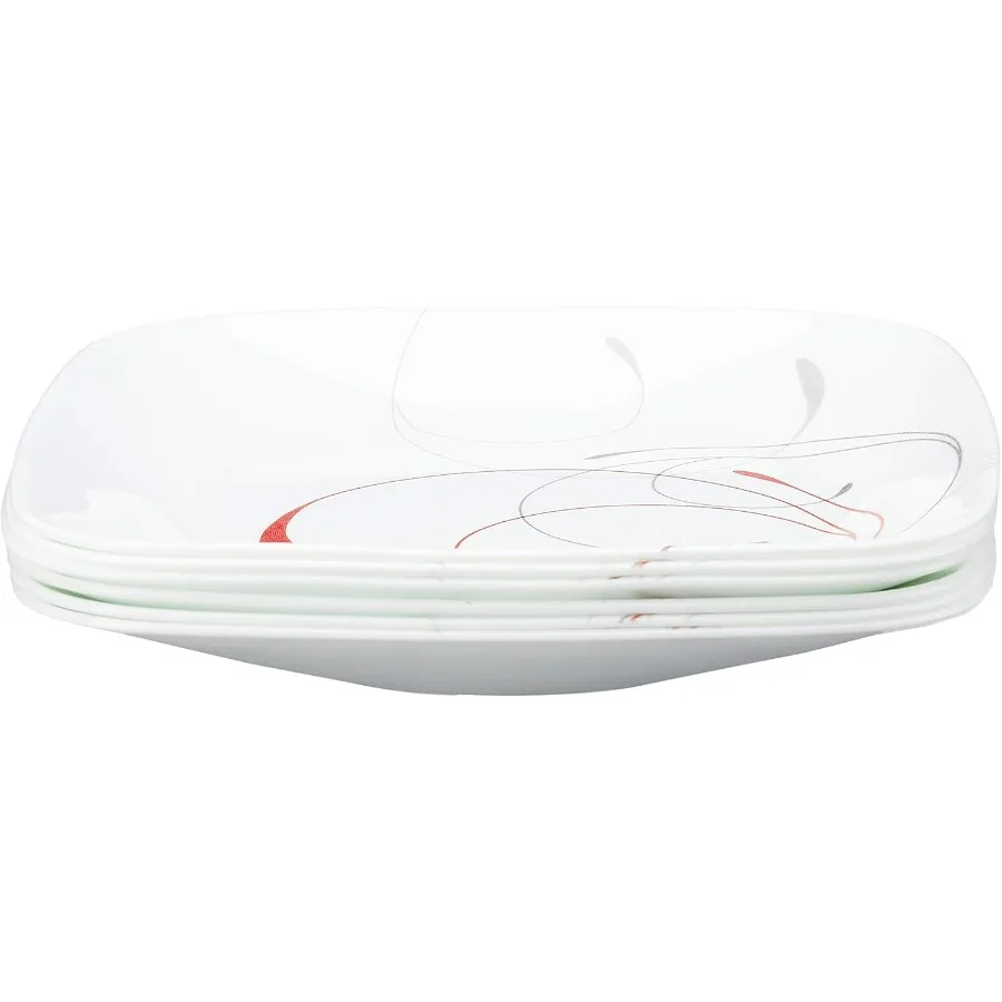 

Vitrelle 6Piece Salad Plate Set with Triple Layer Glass Construction for Elegant Dining Lightweight Square 81 2Inch Plates Idea