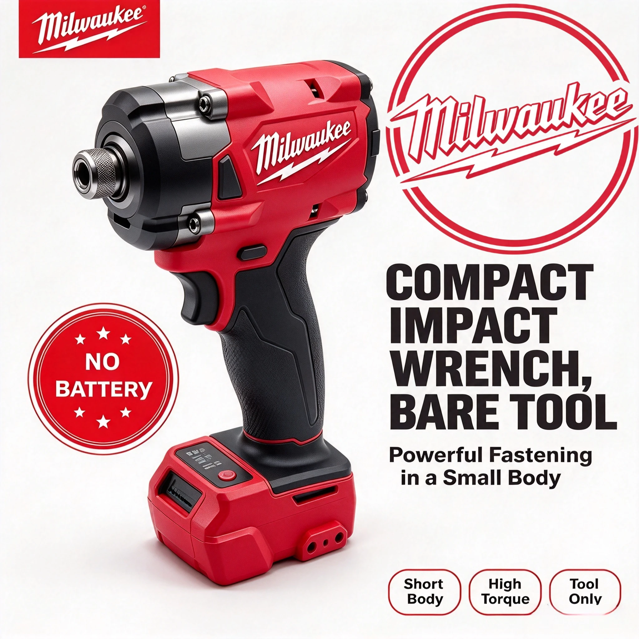 Milwaukee M18 High Torque Cordless Impact Wrench 600N.m 3500Rpm ONE-KEY Function Heavy Duty Nut Busting Wrench for Truck Repair