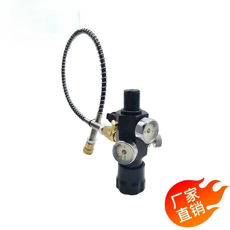 High pressure pump 30mpa connected to fiber bottle G5/8 thread inflation adapter large to small with air nozzle bottle head