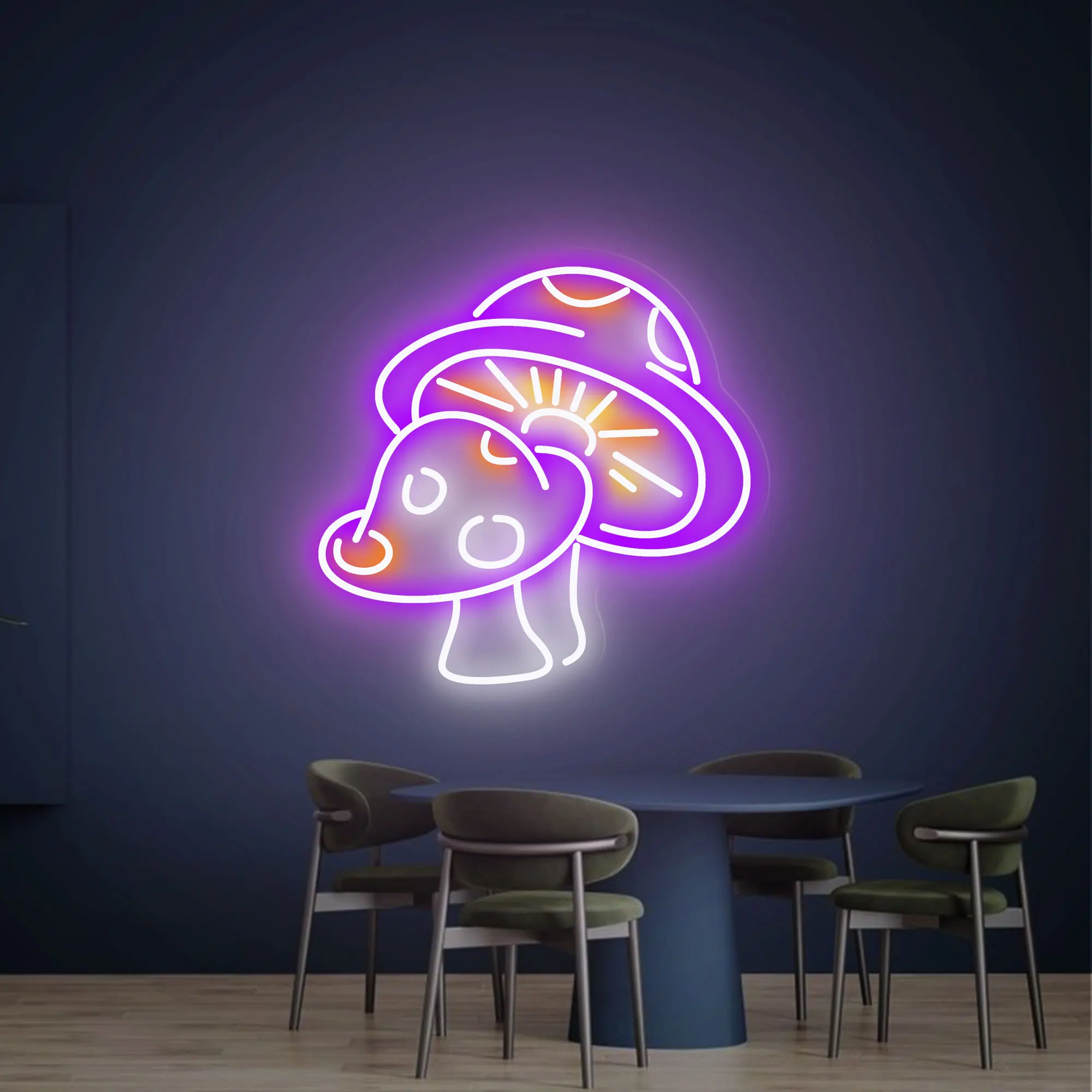 Mushroom LED Neon Sign Mushroom Kitchen Decor, Aesthetic Wall Decor, Bedroom Decor, Home Decor, Room Decor