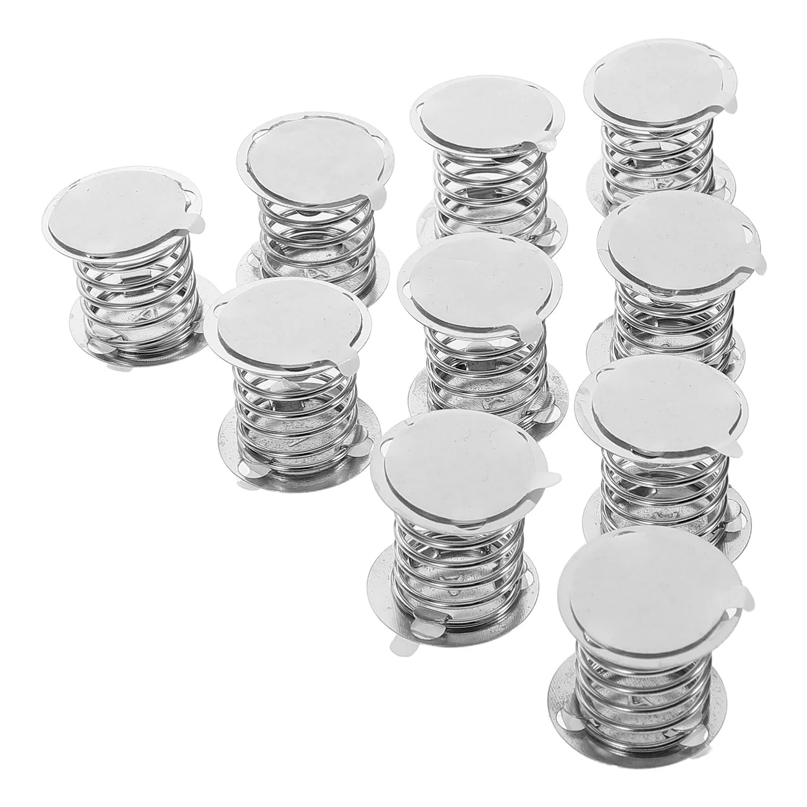10Pcs Metal Spring Base Creative DIY Wobble Springs Double-Sided Adhesive for Dashboard Car Bobblehead Dancing Ornament Craft