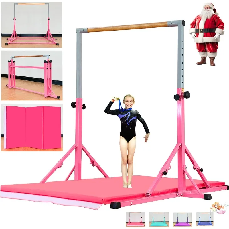 

Gymnastic Bar for Kid and Teenage Ages 3-25, 5/6 FT Base Length, 5/6 FT Height, Gymnastic Kip Bar Horizontal Bar