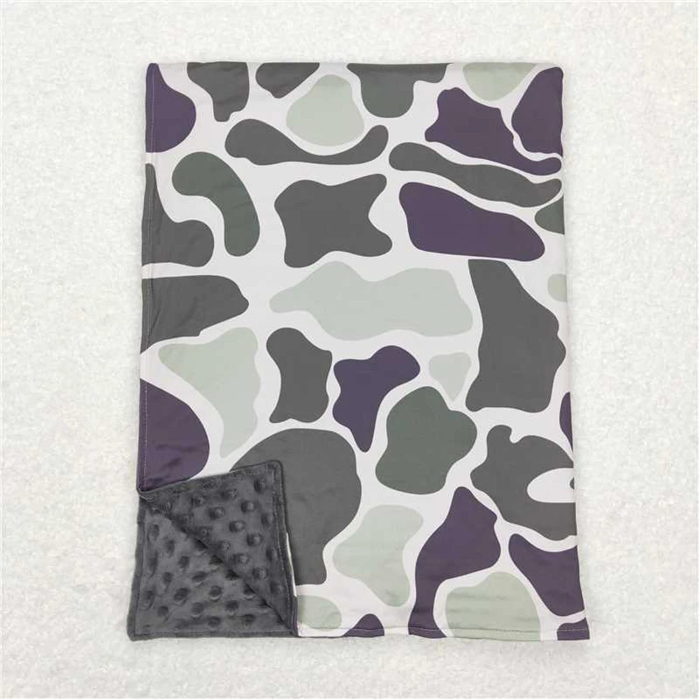 

Baby Kids Green Camo Minky Blanket Olive Camouflage Hunting Blankets Soft Plush Toddler Blankets for All Seasons 29*43 inches