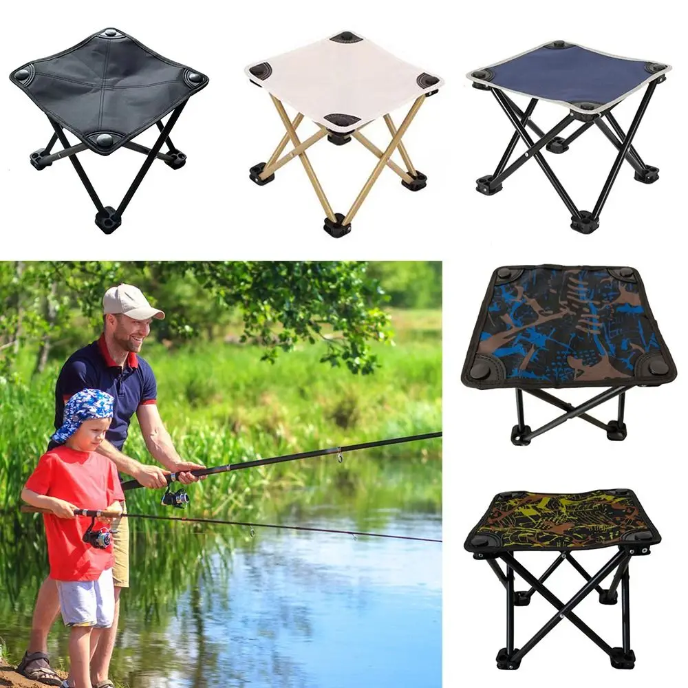 

Multicolor Foldable Camping Chair Hi-density Lightweight Fishing Chair with Storage Bag Strong Bearing Camping Equipment