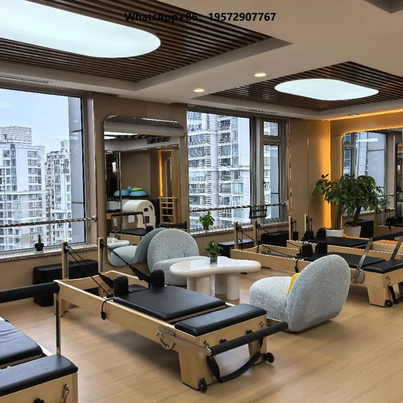 Customized Maple Wooden Adjustable Multi-Functional Pilates Core Bed Yoga Studio Use Adult Use