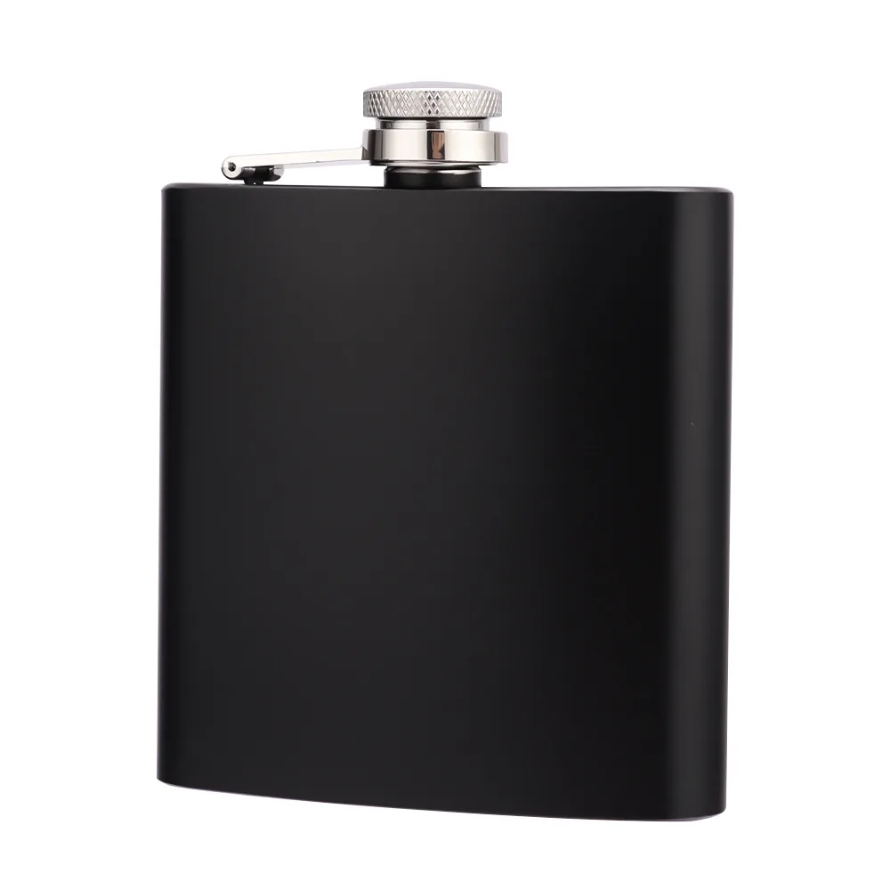 2/6/7/8/9/10/12 أوقية مربع الفولاذ المقاوم للصدأ قارورة الورك قارورة الورك مع غطاء معدني الكحول ويسكي قارورة الورك غطاء برغي سيدة عيد ميلاد