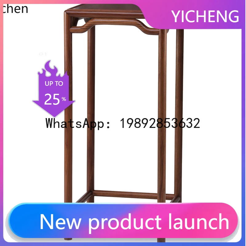 

solid wood flower stand living room balcony storage flower pot bonsai stand wooden decoration