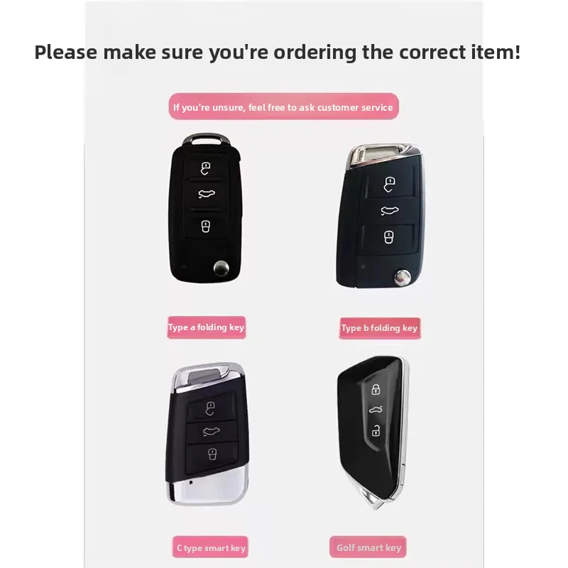 غطاء مفتاح السيارة لشركة فولكس فاجن فولكس فاجن جولف 8 MK8 ID.3 ID.4 كوبرا سكودا اوكتافيا A8 سيات ليون MK4 2020 2021 فورمينتور تاراكو #6