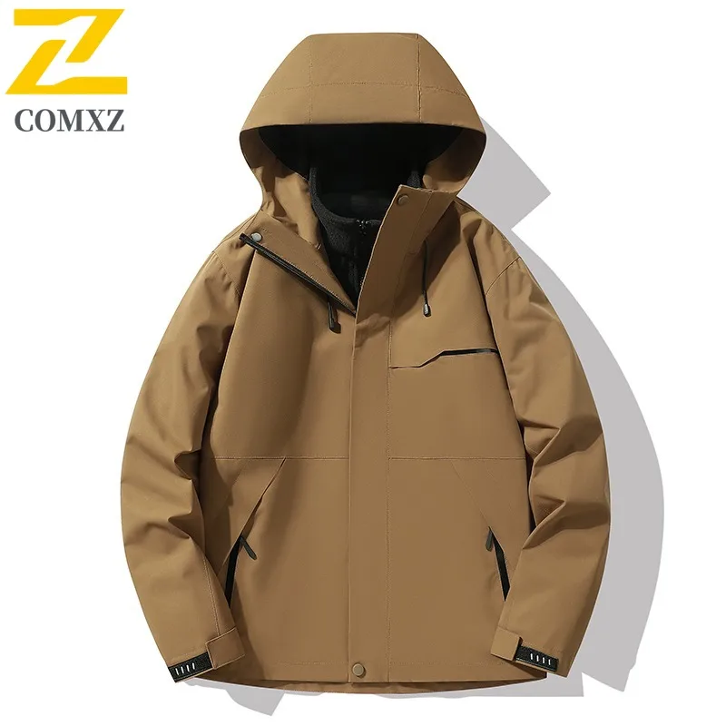 

Кабриолетная верхняя одежда 3-в-1 для пар со съемной подкладкой, водостойкое для любителей активного отдыха, универсальное пальто для пеших прогулок и путешествий