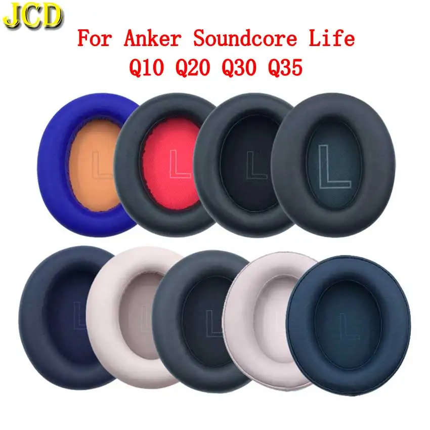 

1 Pair Replacement Earpads Cushion For Anker Soundcore Life Q10 Q20 Q30 Q35 Headset Headphones Leather Earmuff Ear Cover Earcups