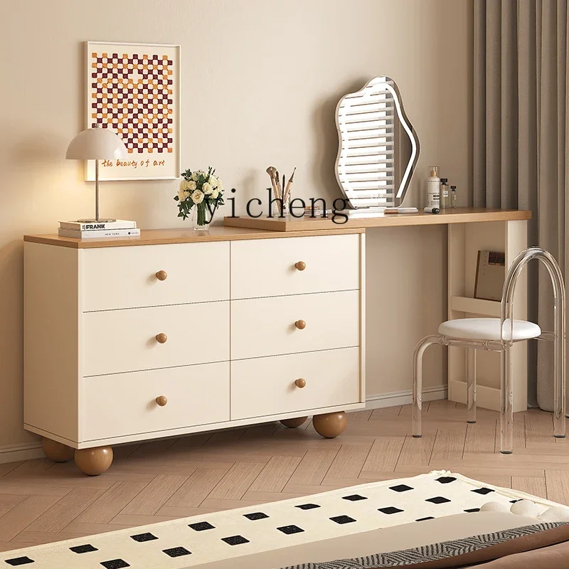 HD dresser chest integrated solid wood makeup table bedroom modern simple makeup table new