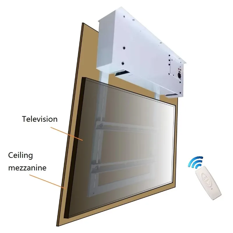 Retractable Flip Up Electric Flip Down ceiling TV Lift 0-105 Degrees Hidden Mounted Ceiling TV Lift ceiling mounted hidden tv