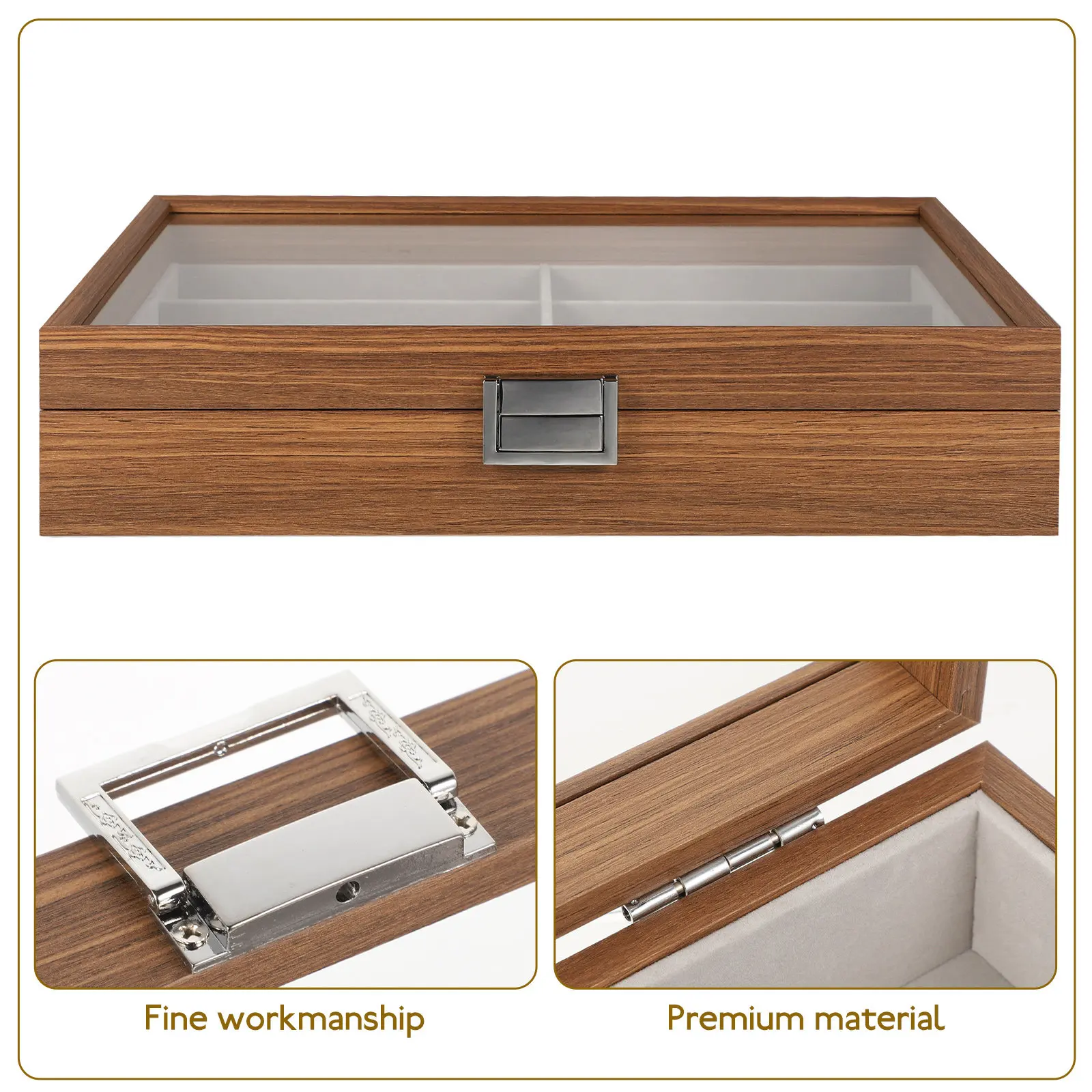 Multi Slots Sunglasses Organizer Portable Glasses Case Eyeglasses Storage Box Clear Window Travel Outdoor Protection