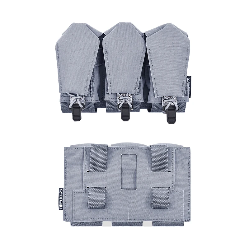 

Tactical Raiders 3 Multi Fit Triple Flashbang Pouch Molle & Belt Mount M18 Smoke WG Wolf Grey TR151