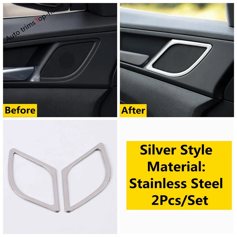 Stainless Steel Inner Door Audio Speaker Sound Decoration Ring Cover Trim For Hyundai Tucson 2016 - 2020 Interior Accessories