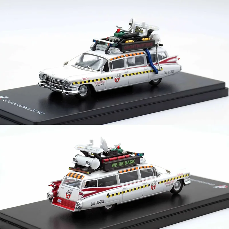 

YS 1:64 Ghostbuster Miller Meteor 1959 Ecto-1 Diecast Car Model Collection Miniature Toys
