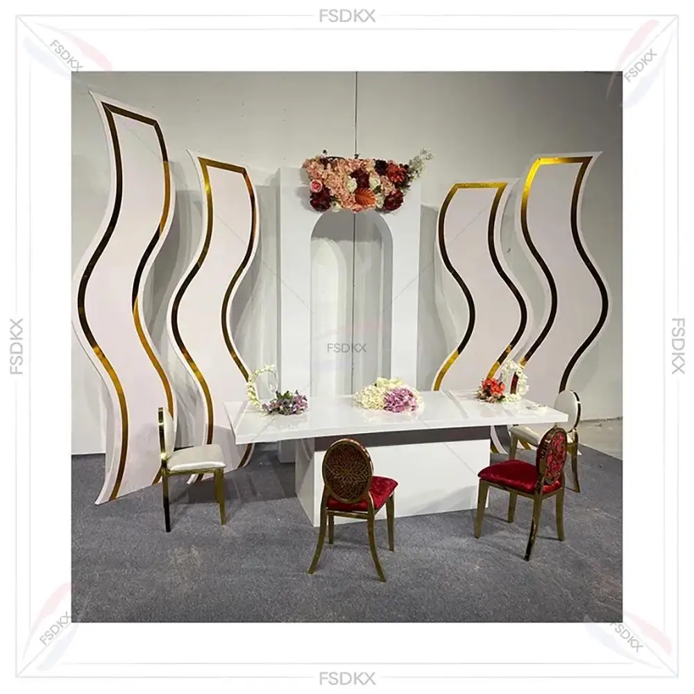 

Factory Made White Background Wedding Stage Party Arch Unique Wedding Arches Romantic Wedding Arch