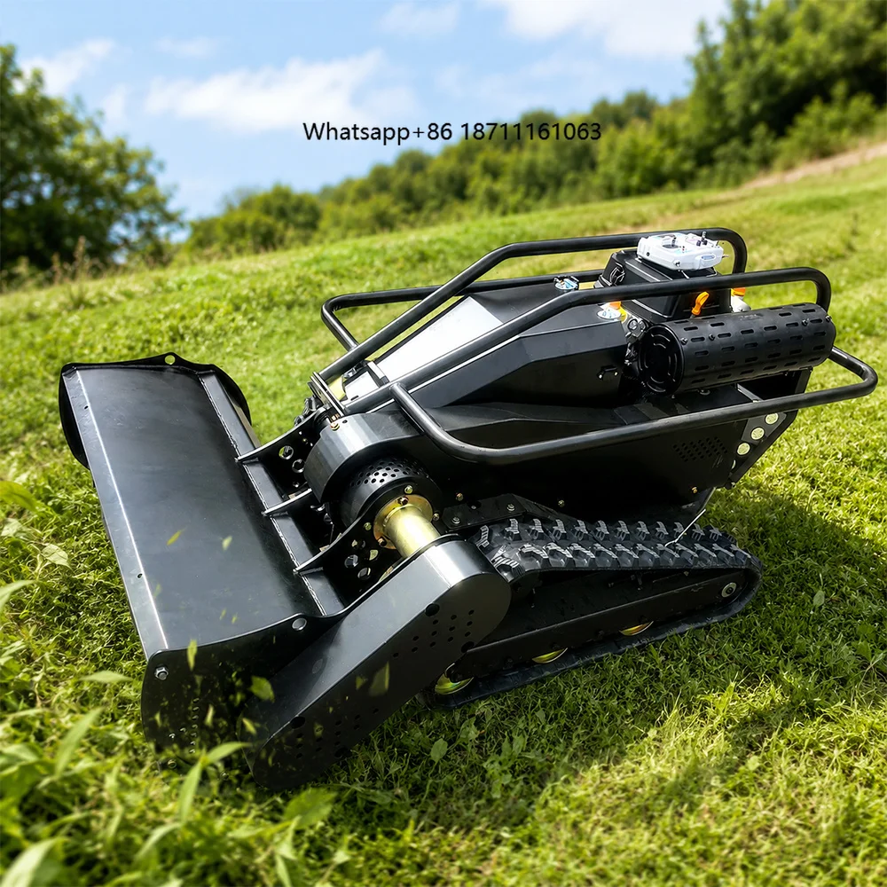 Factory Price 800mm 1000mm Crawler Flail Mower Remote Control  Grass Cutting Machine CE EPA