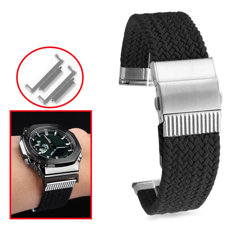 New Modified Nylon Canvas Strap For Casio G-SHOCK Series DW-5600 DW5600 GW-B5600 GW-M5610 GA900 700 GA110 120 Sports Watchband