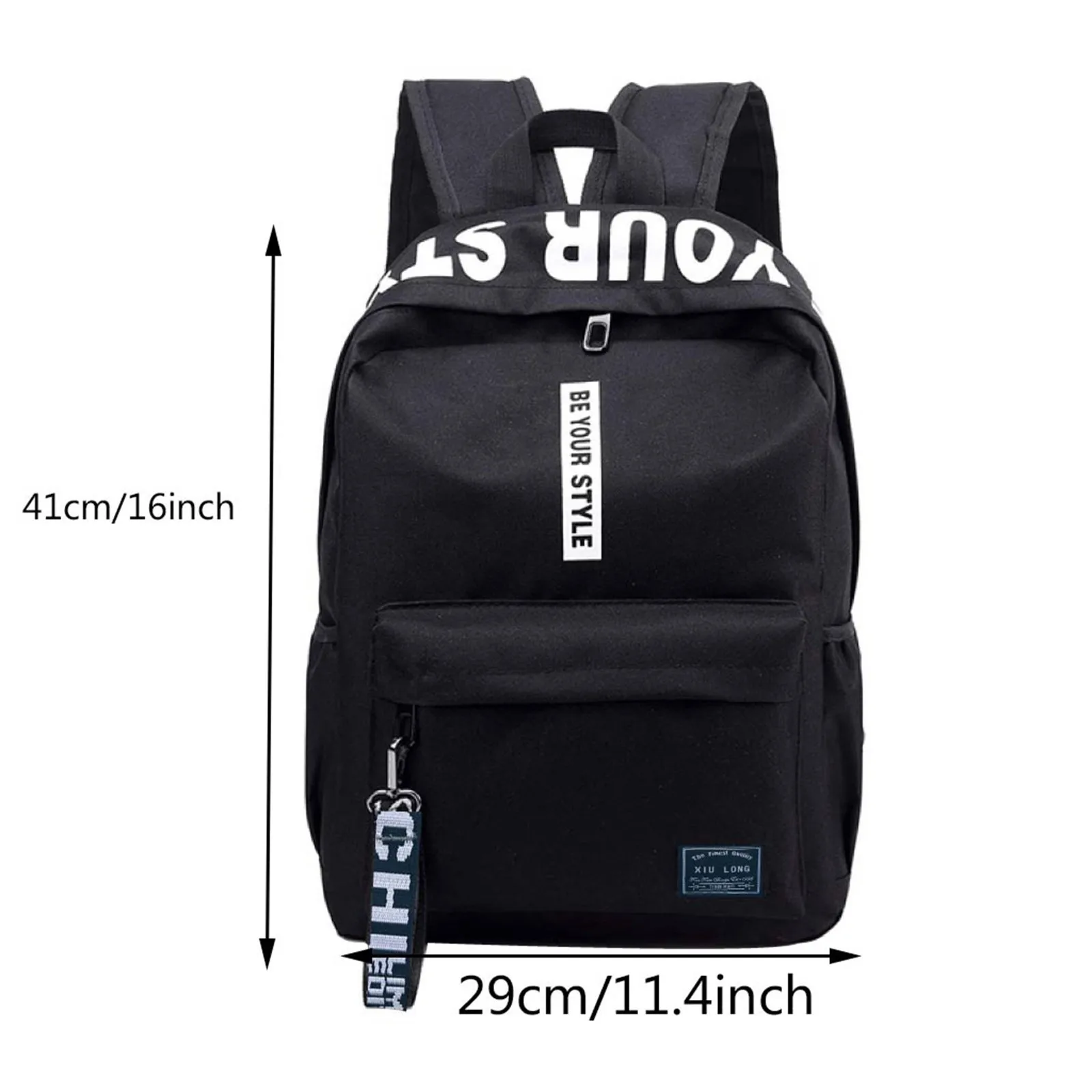 2024 Men School Backpack Black Nylon Bagpack Female Anti Theft Rucksack Casual Lady Travel Backpacks Korean Back Pack Mochila