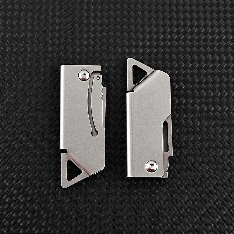 NEW Mini High Hardness D2 Steel Sharp Folding Knife Portable Keychain Hanger Disassembly and Delivery Box Opening Knife