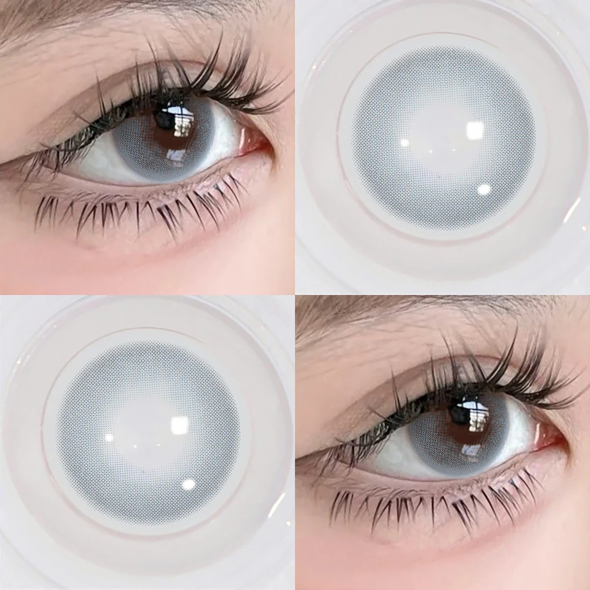Lentes de contacto UYAAI, lentes de contacto de Color rojo, lentes de maquillaje de belleza, pupilentes, ojos de muñeca, cosméticos de colores púrpura, pupilas de colores