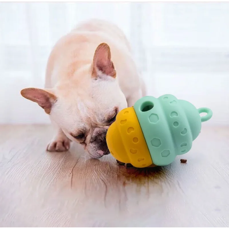 

Silicone Pinecone Dog Toy Leak Proof Puzzle Design Bite Resistant Teeth Grinding Interactive Feeding Dog Toy New 2025