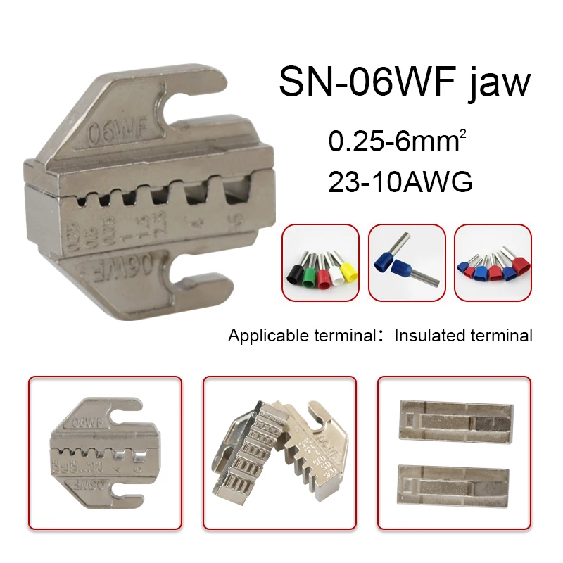Crimpzange mit Legierungsbacken SN-2546B 58B 02C 03H 06WF X6 / 06 48BS, verwendet zum Crimpen von Anschlussklemmen, Backenbreite 4mm