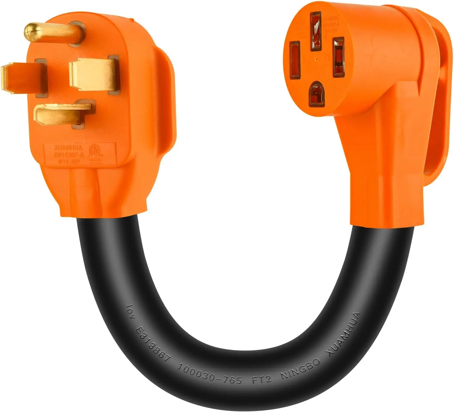 14-30P naar 14-50R EV-opladeradapter, ETL&UL-gecertificeerd 30A droger EV-oplaadadaptersnoer naar 50A 14-50-adapter compatibel met en