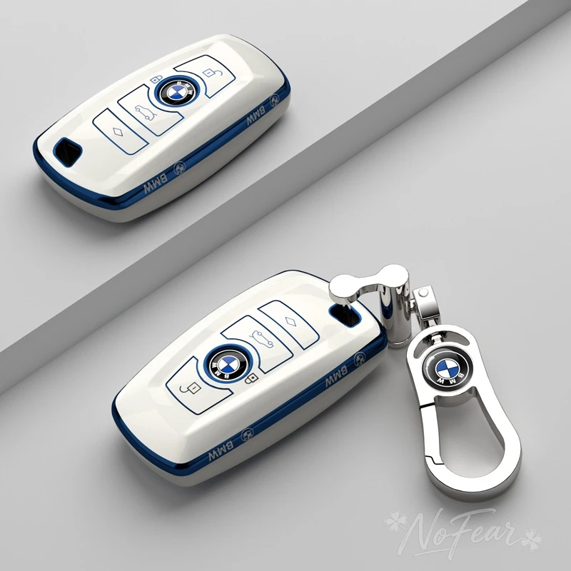 TPU Car Key Case Cover Protector For BMW 530i 550i 320i 1 2 3 4 5 Series 118i 225i M240i F20F21 F30 F31 F25 F01 F02 Car stickers view 4