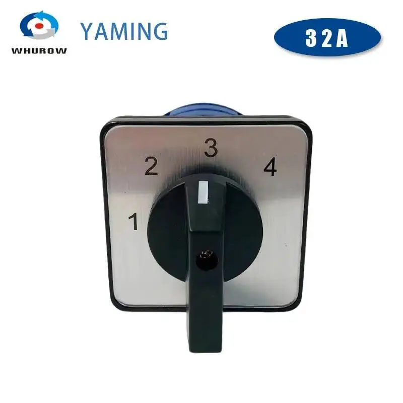 LW26-32/2 YMW26 كهربائي 4 مواضع 8 محطات 2 مستويات مفتاح تبديل الكامة الدوارة مع مسامير 690 فولت 32A اتصال فضي LW28