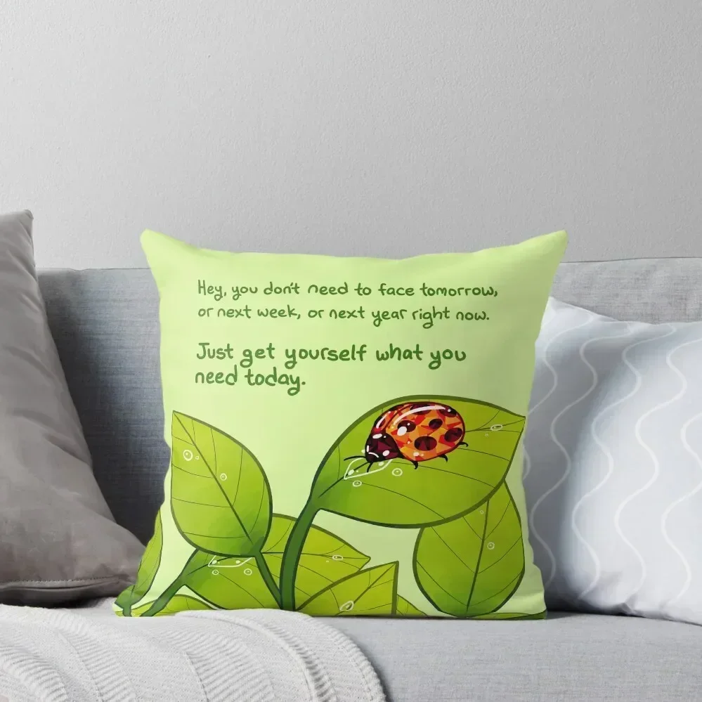 Just Get Yourself What You Need Today Ruby Gemstone Ladybug Throw Pillow Cushions For Decorative Sofa Bed pillowcases pillow