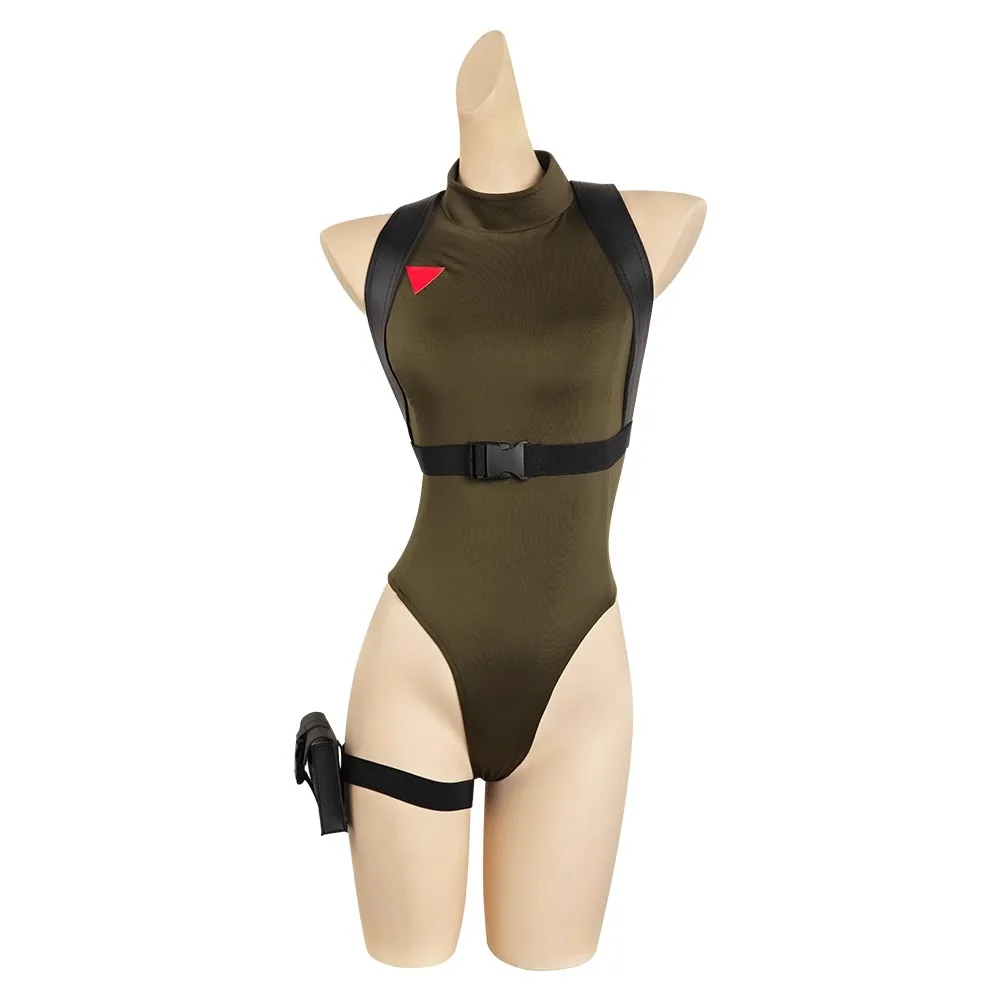 Cammy fantasy cosplay costume for adult women suit gloves hat fantasy outfits halloween carnival party costume