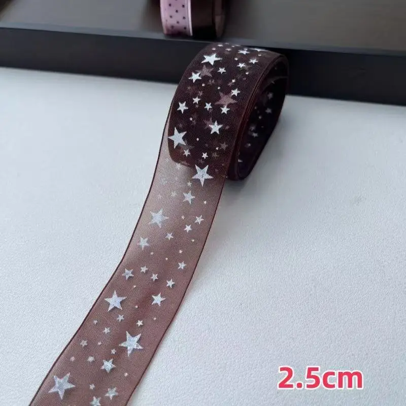 12-teiliges Set aus rosa-braunen gestreiften Bändern, Kombination aus Spitze, handgemachte Schleifen, Haaraccessoires, Geschenkverpackung, DIY-Material, Geschenk – Detail 10