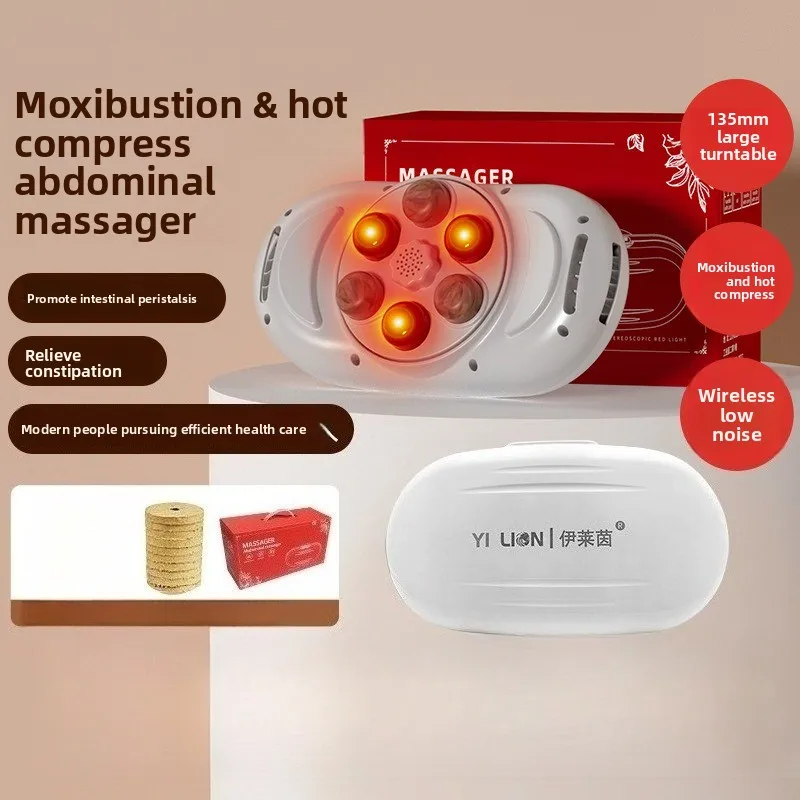 HOT SALE Automatic Heating Moxibustion Abdominal Massager Hot Compress Massage Universal Rechargeable Abdominal Massager