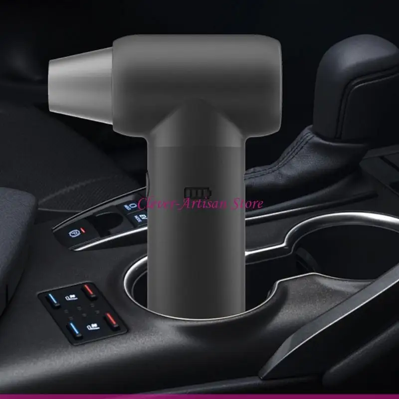 E06B منفاخ هواء كهربائي محمول قابل لإعادة الشحن لاسلكي 33000 دورة في الدقيقة منفاخ صغير جاف للتنظيف الفعال للوحات مفاتيح السيارة #1