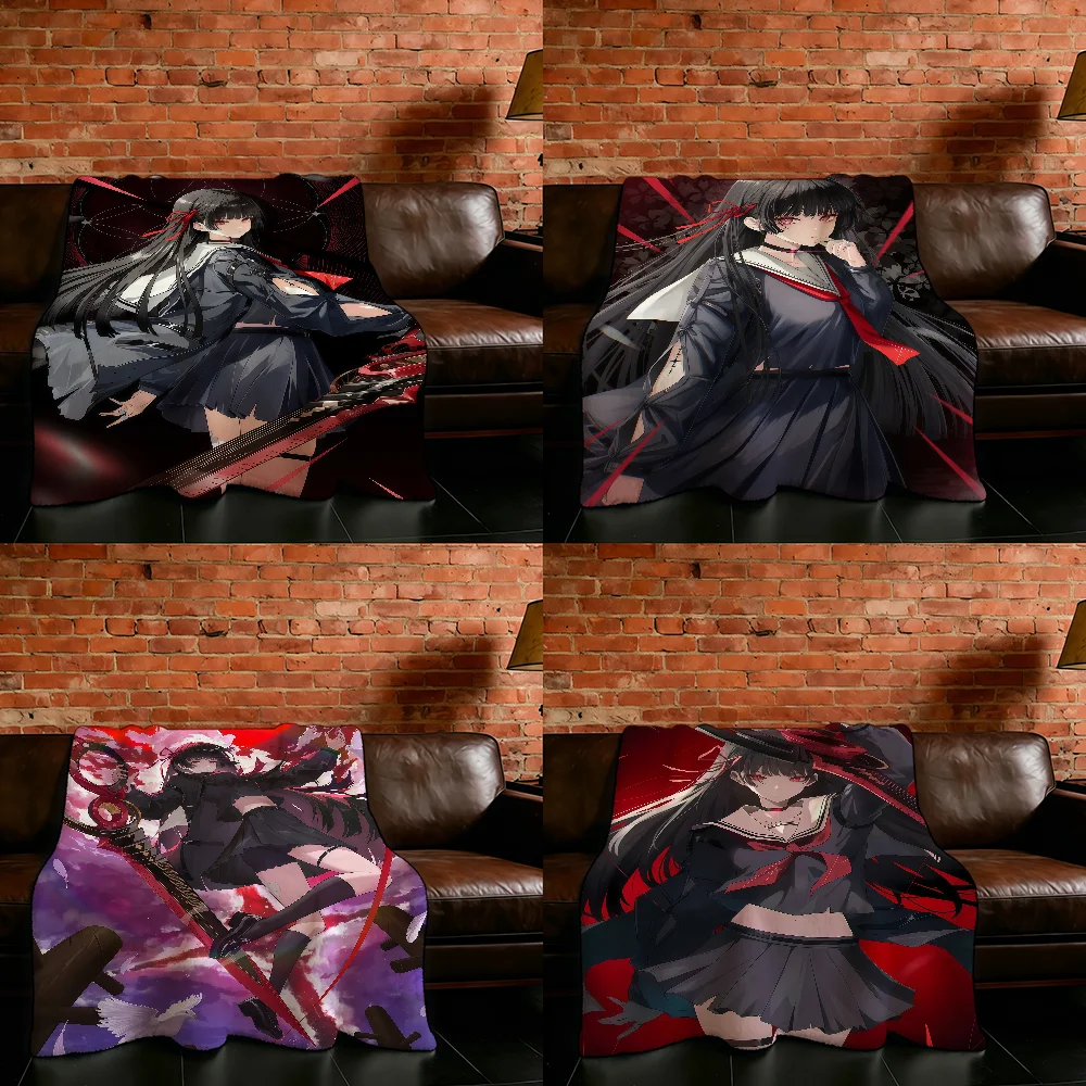 Game W-Wuthering Waves Chisa Blanket Flannel Warm Soft Throw Blanket For Room Sofa Childish Birthday Gifts