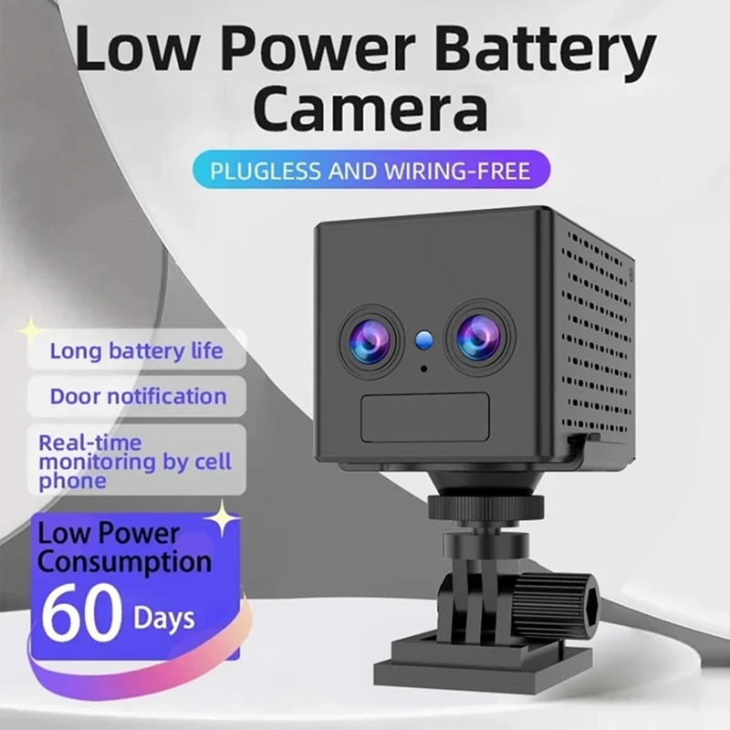 4G HD Mini Dual Lens Camera 3000Mah PIR Night Vision Motion Human Detection IP Surveillance Video Camcorder Camera