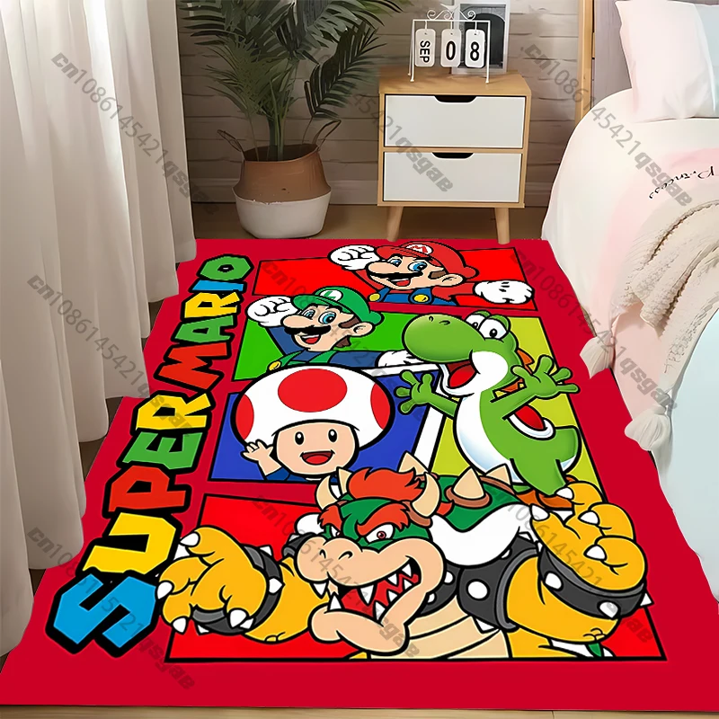 Super Mario Bros Movie Game Area Rug,Carpet for Home Living Room Bedroom Sofa Doormat Kitchen Decor,Non-slip Floor Mat