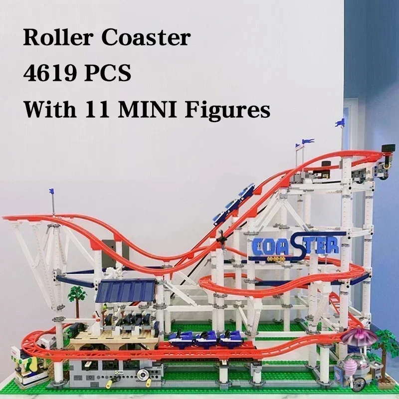 

In Stock 4619PCS With Motor Roller Big Coaster Compatible 15039 18003 10261 DIY Model Building Blocks Bricks Kid Birthday Gifts