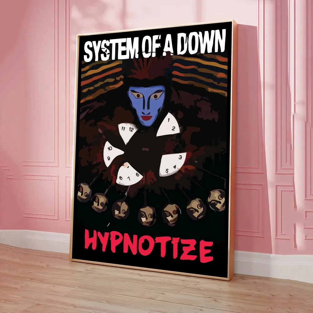 System of a Down Band Poster Sticky Posters Retro Kraft Paper Sticker DIY Room Bar Cafe Aesthetic Art Wall Painting