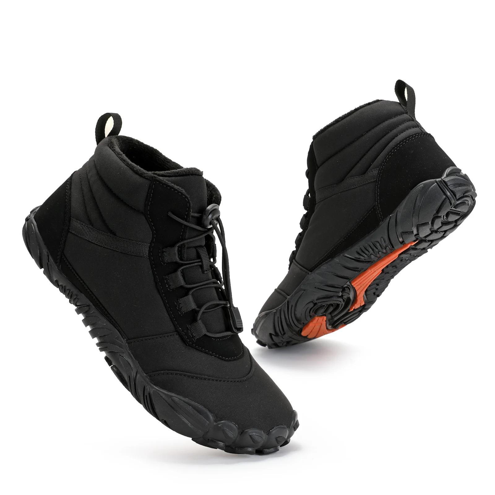 Hot Tt Couple Outdoor Waterproof Women's Warm Cotton Shoes, Velvet Insole + Waterproof Upper Barefoot Men's Boots